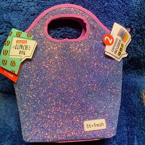 NWT- Fit & Fresh Girls Glitter Deluxe Lunch Bag.